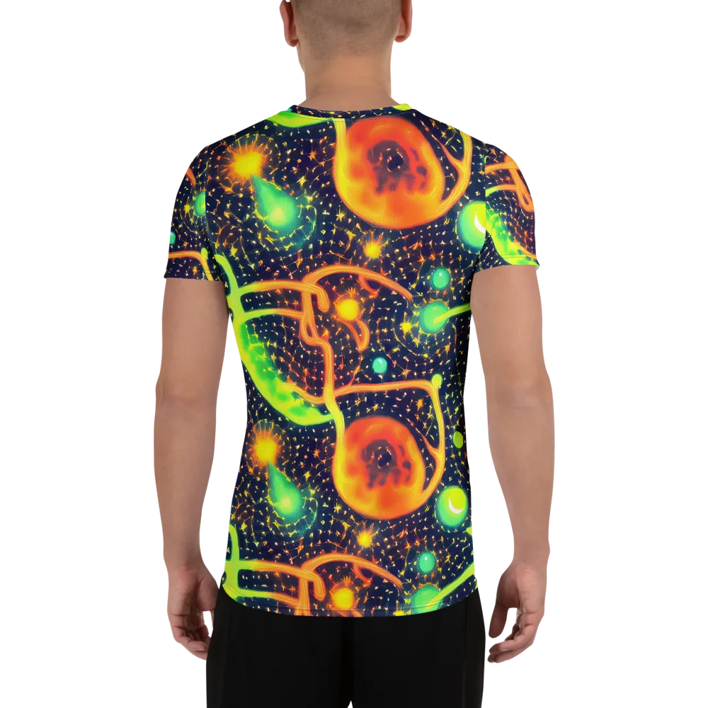 Coorte's Cosmos on Men's Athletic T-Shirt — Back