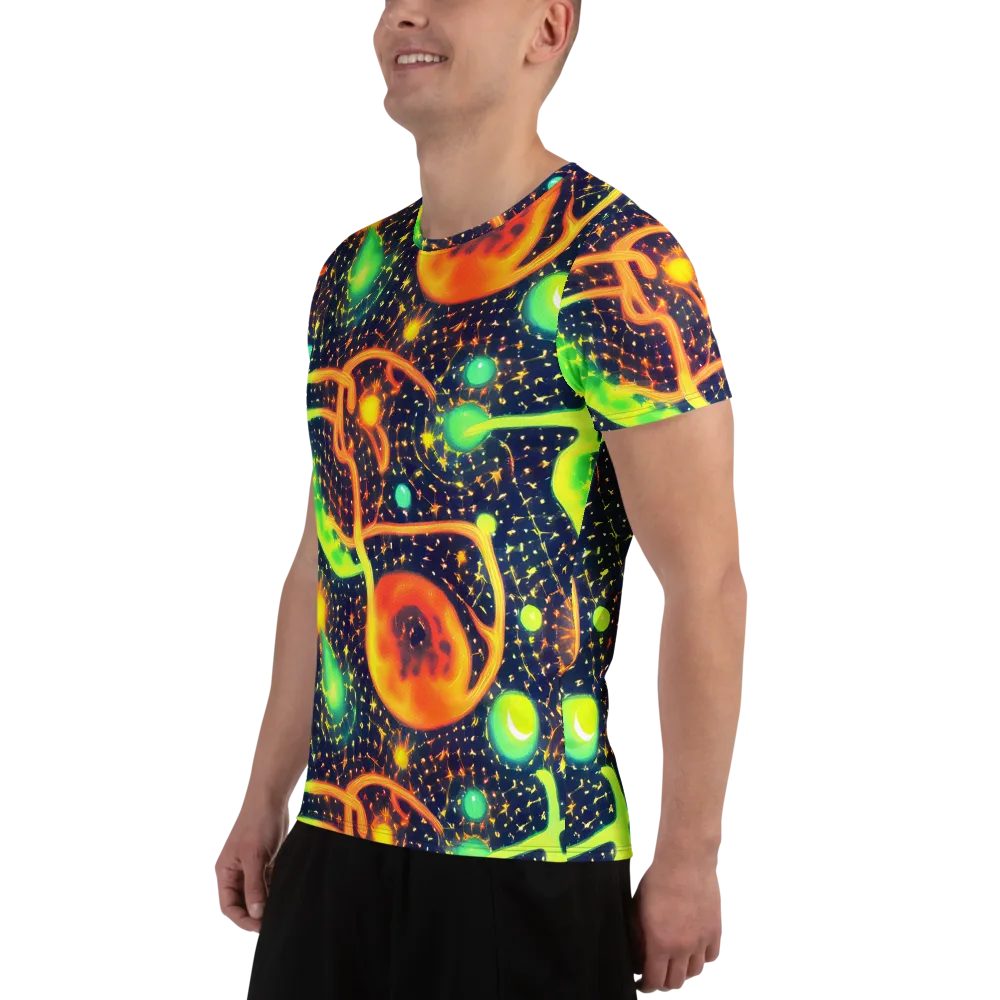 Coorte's Cosmos on Men's Athletic T-Shirt — Left