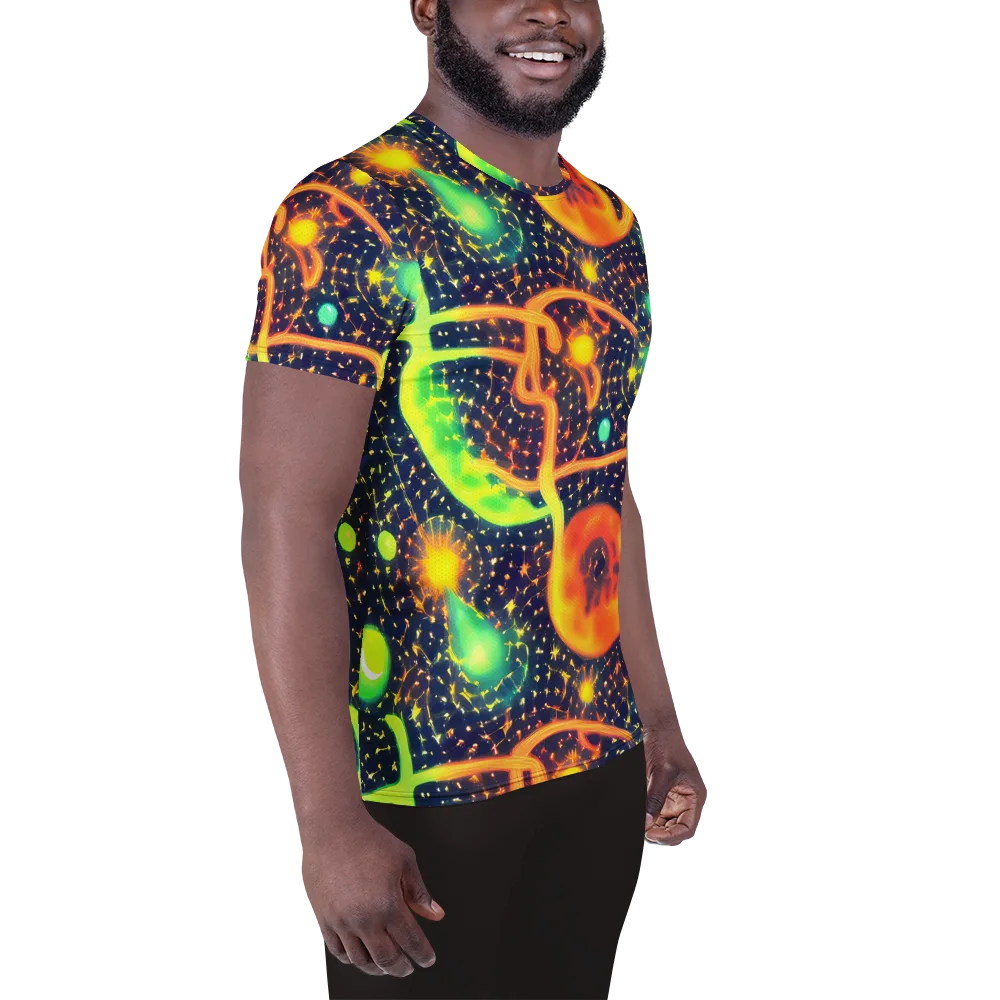 Coorte's Cosmos on Men's Athletic T-Shirt — Right