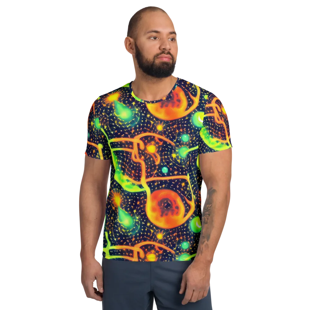 Coorte's Cosmos on Men's Athletic T-Shirt — Front