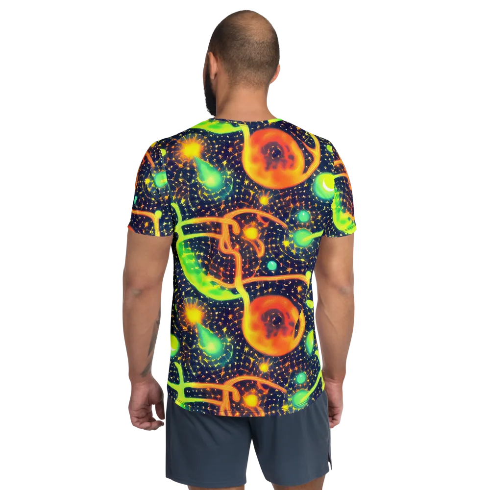 Coorte's Cosmos on Men's Athletic T-Shirt — Back