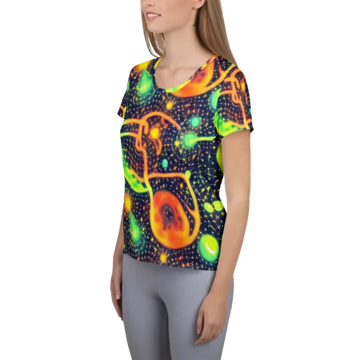 Coorte's Cosmos on a Women's Athletic T-Shirt