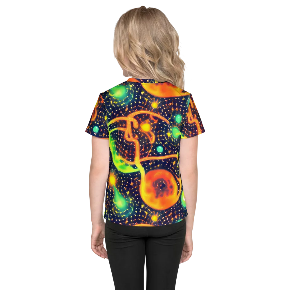 Coorte's Cosmos on Kids Crew Neck T-Shirt — Back
