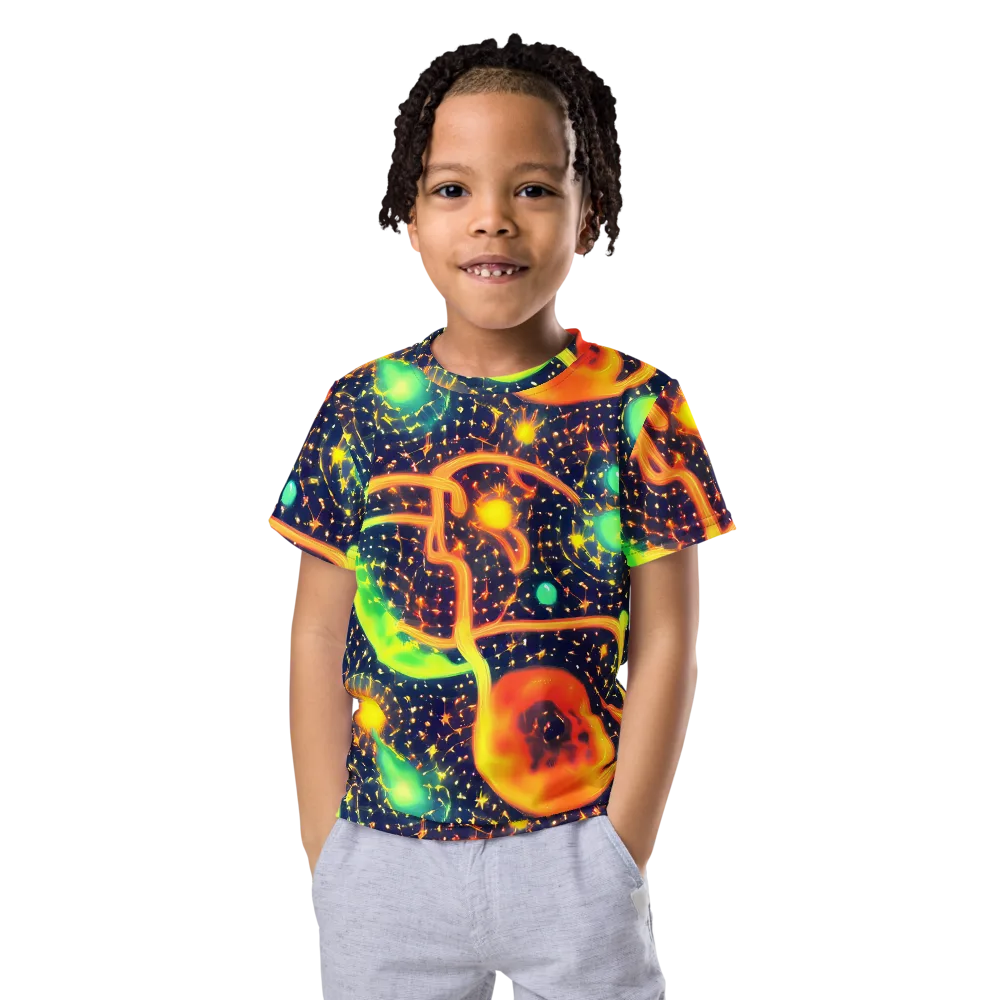 Coorte's Cosmos on Kids Crew Neck T-Shirt — Front