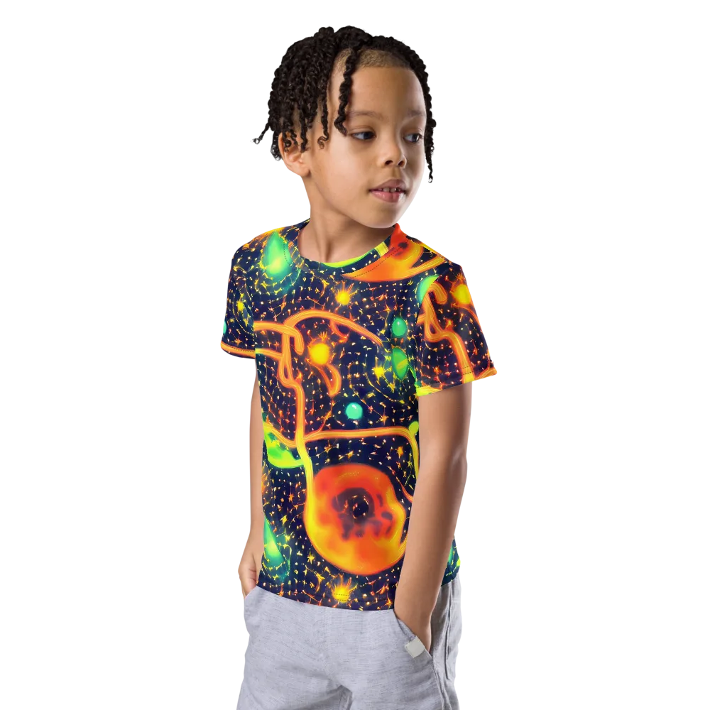 Coorte's Cosmos on Kids Crew Neck T-Shirt — Left Front