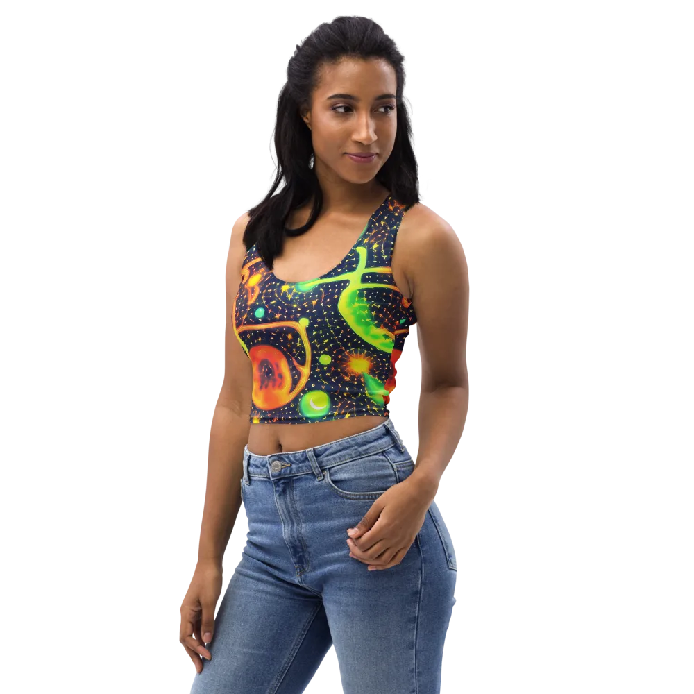 Coorte's Cosmos on Crop Top — Left Front