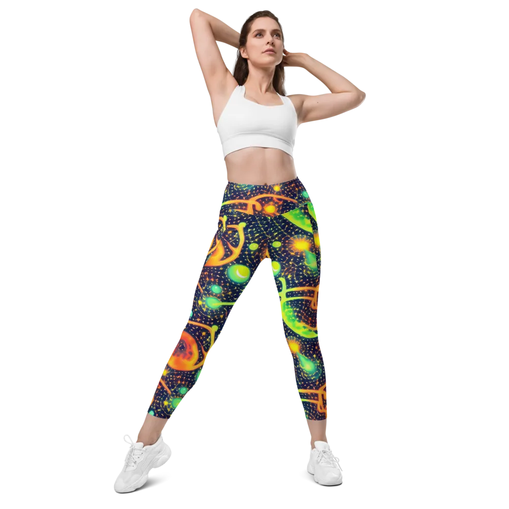 Coorte's Cosmos on Leggings with Pockets — Front