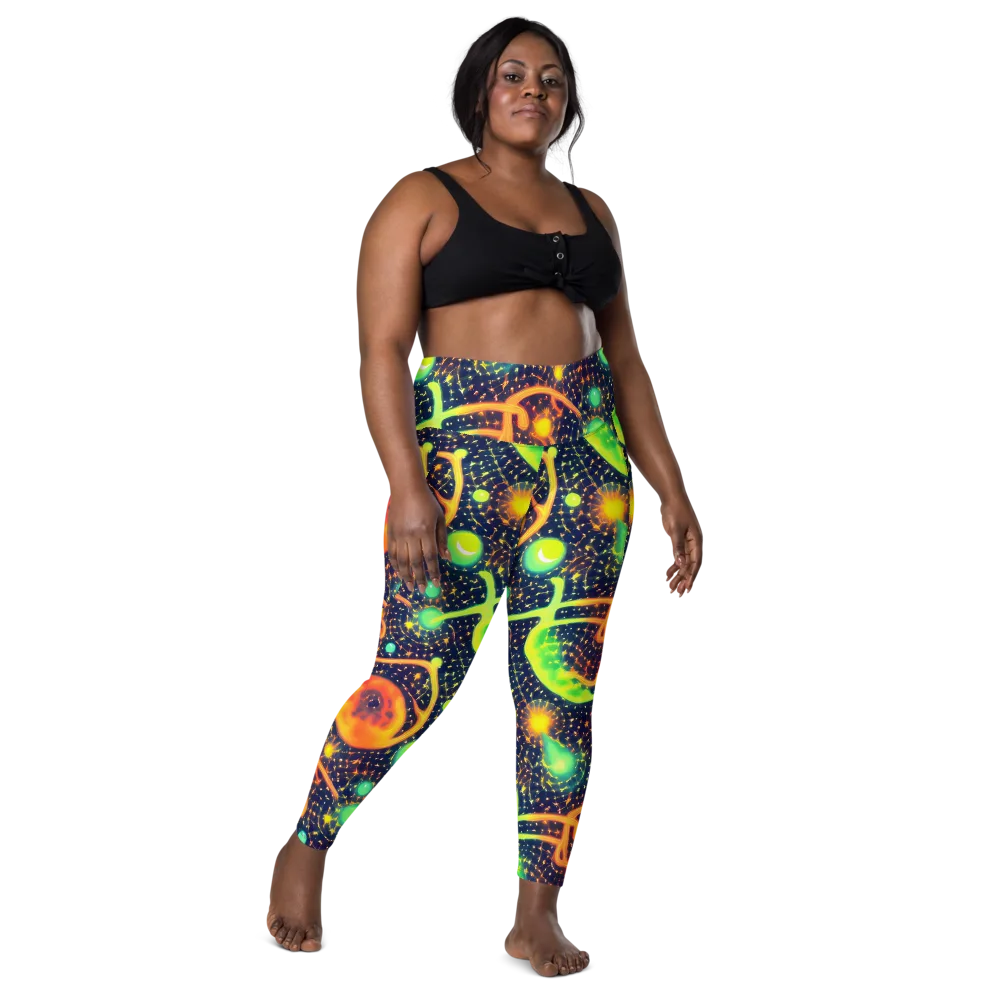 Coorte's Cosmos on Leggings with Pockets — Front