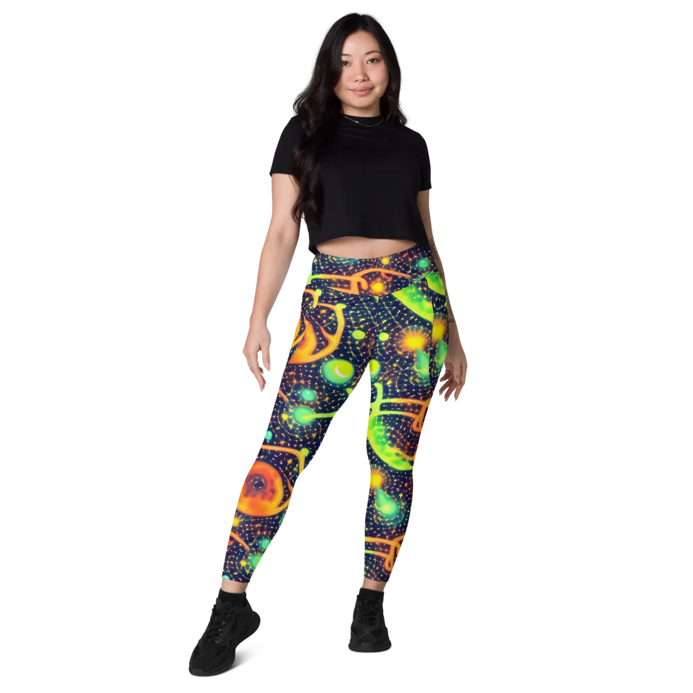 Coorte's Cosmos on Leggings with Pockets — Front