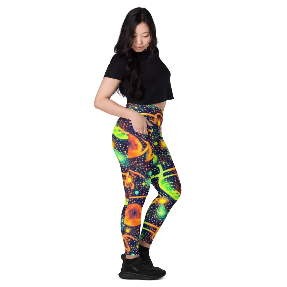 Coorte's Cosmos on Leggings with Pockets — Right