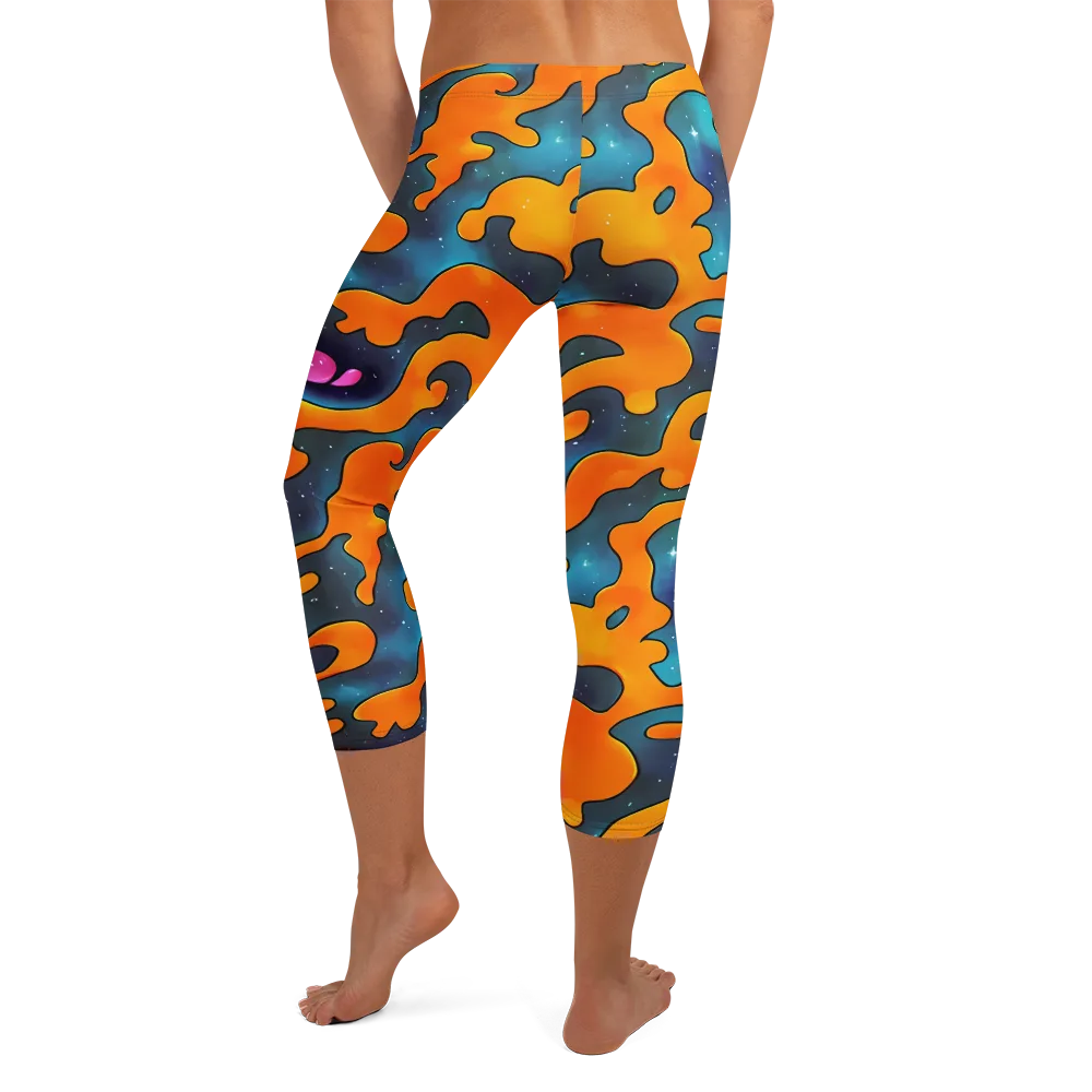 Criswell Cosmos on Capri Leggings — Back