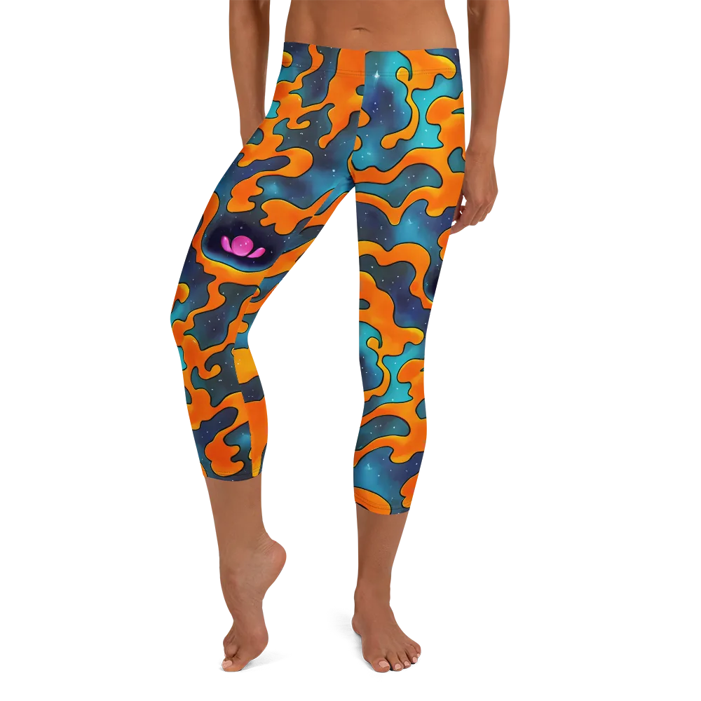 Criswell Cosmos on Capri Leggings — Front