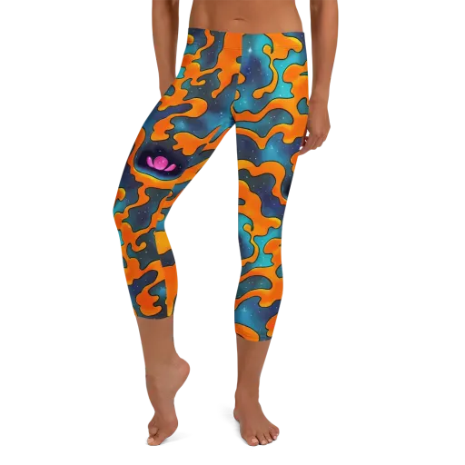 Criswell Cosmos on a Capri Leggings
