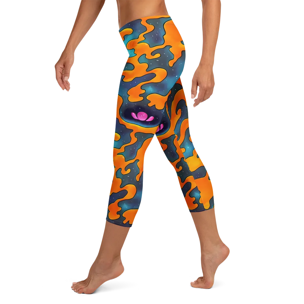 Criswell Cosmos on Capri Leggings — Left
