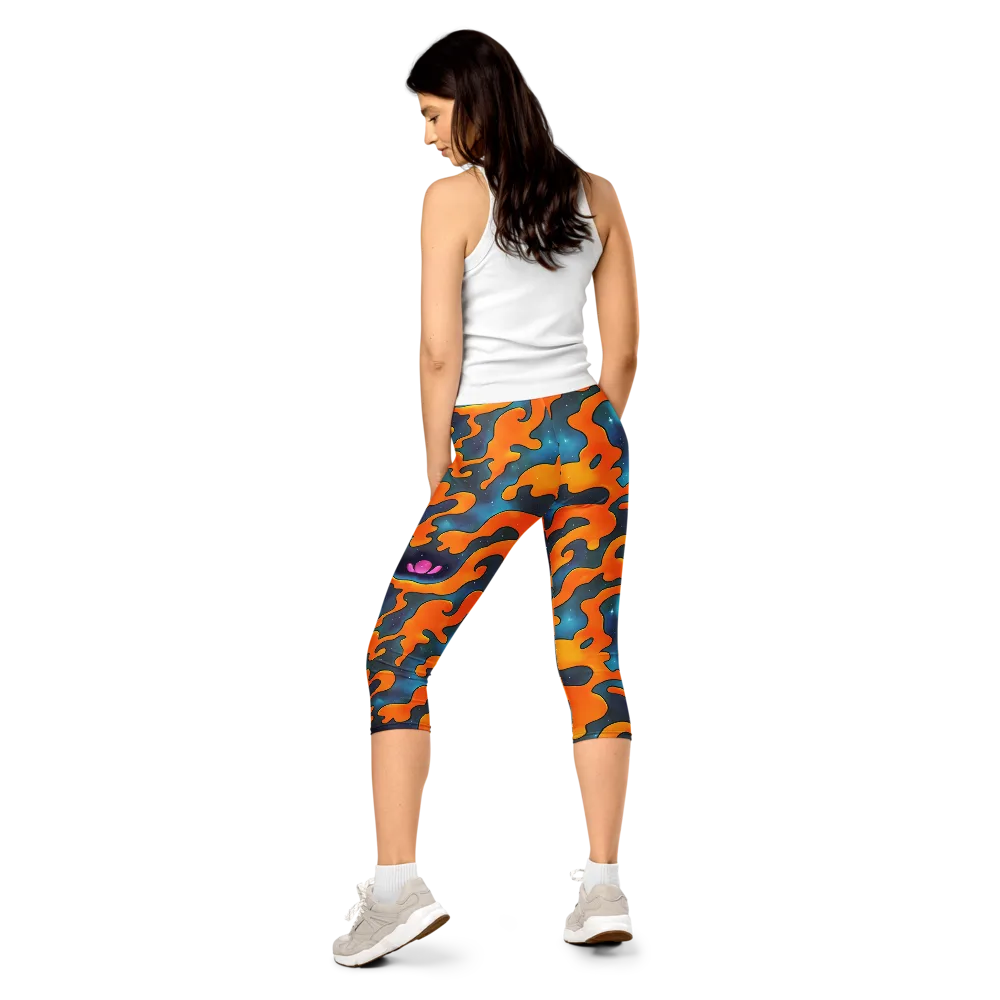 Criswell Cosmos on Capri Leggings — Back
