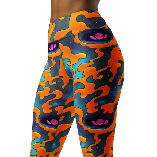 Criswell Cosmos on a Yoga Leggings