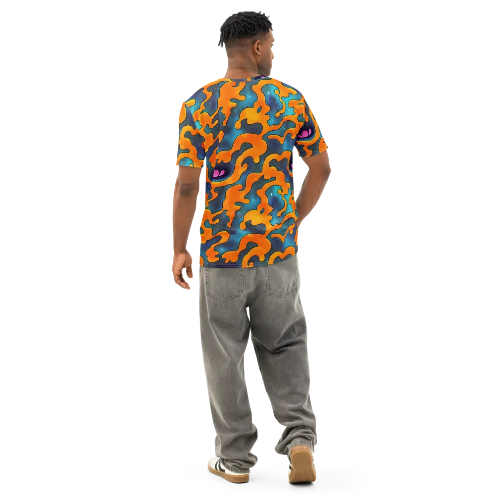 Criswell Cosmos on Men's Cotton Crew Neck T-Shirt — Back