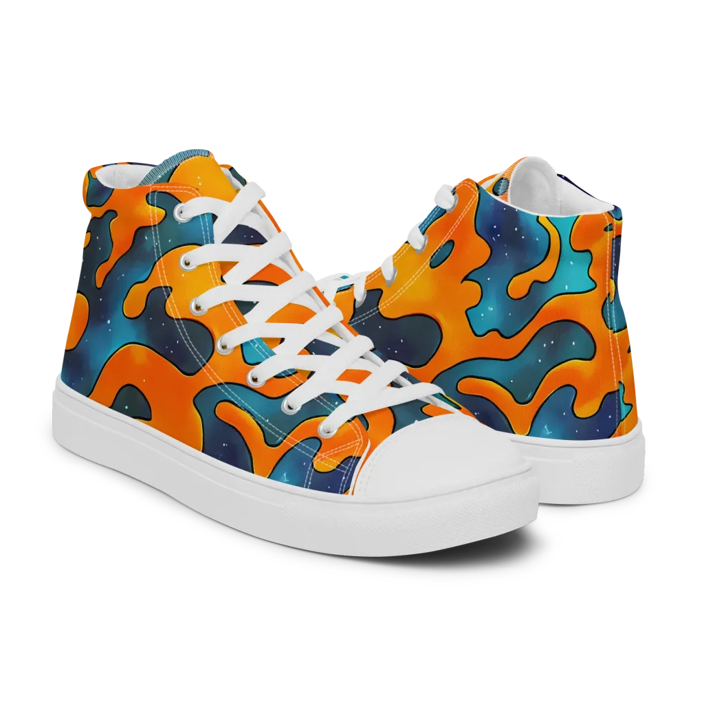 Criswell Cosmos on Men's High Top Canvas Shoes — Right
