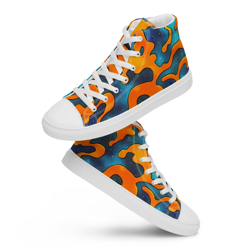 Criswell Cosmos on Men's High Top Canvas Shoes — Front