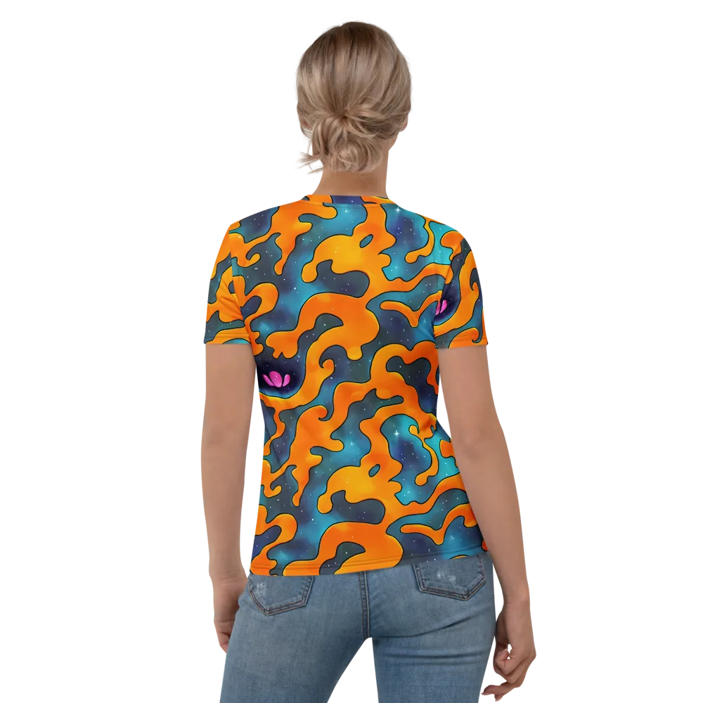 Criswell Cosmos on Women's Crew Neck T-Shirt — Back