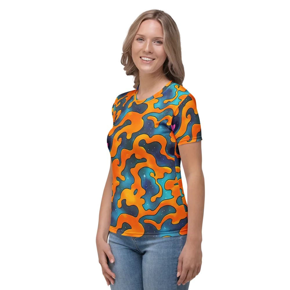 Criswell Cosmos on Women's Crew Neck T-Shirt — Left