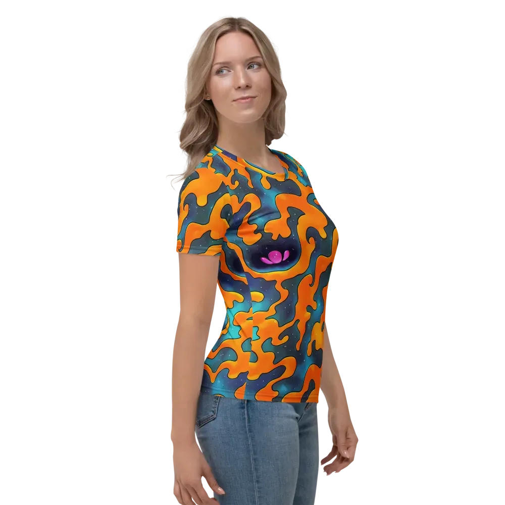 Criswell Cosmos on Women's Crew Neck T-Shirt — Right