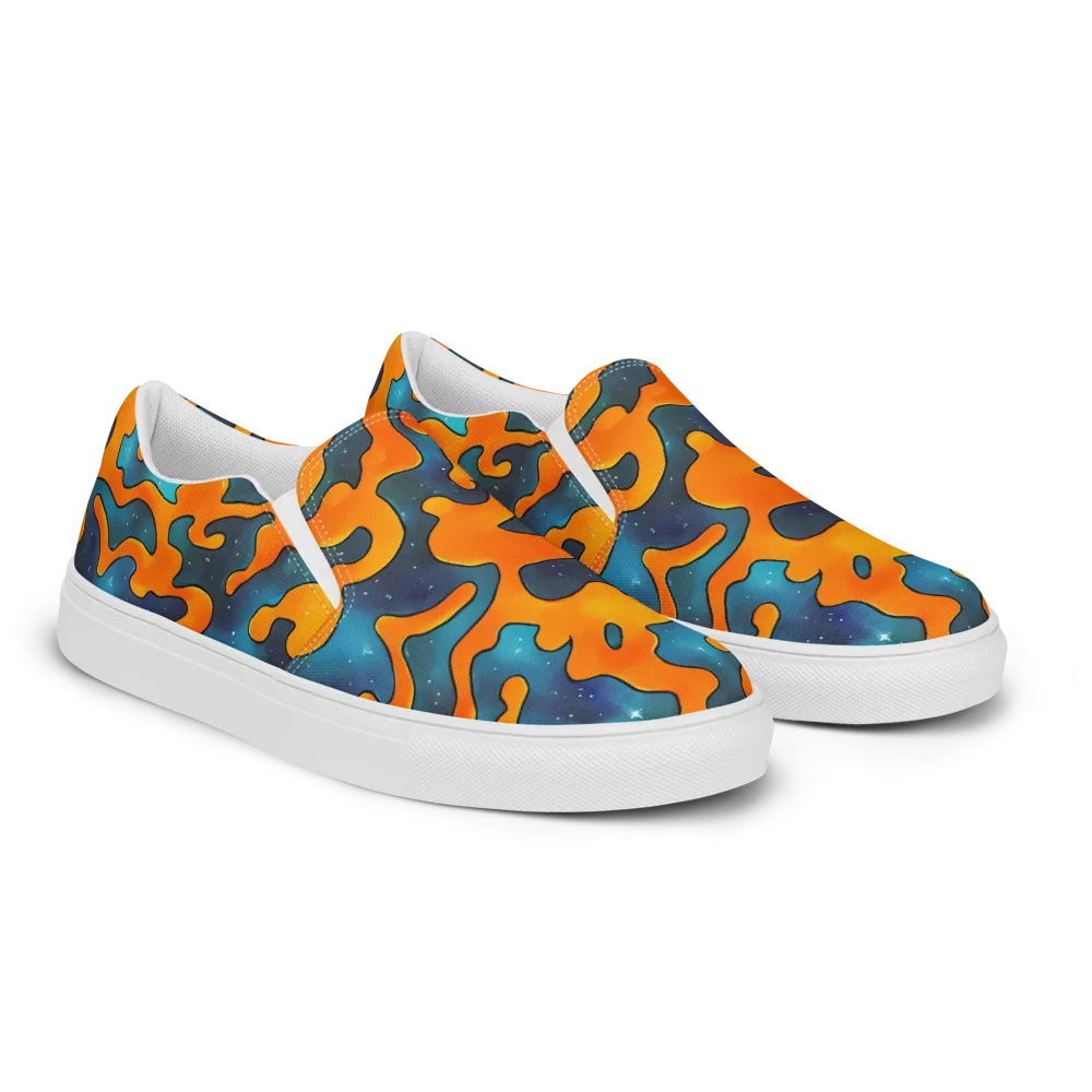 Criswell Cosmos on Men's Slip-On Canvas Shoes — Right Front