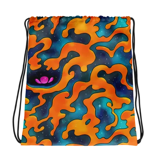 Criswell Cosmos on a Drawstring Bag
