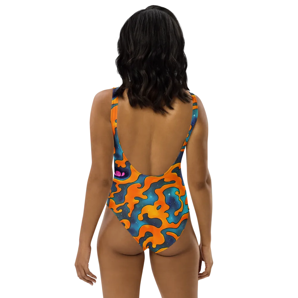 Criswell Cosmos on One-Piece Swimsuit — Back