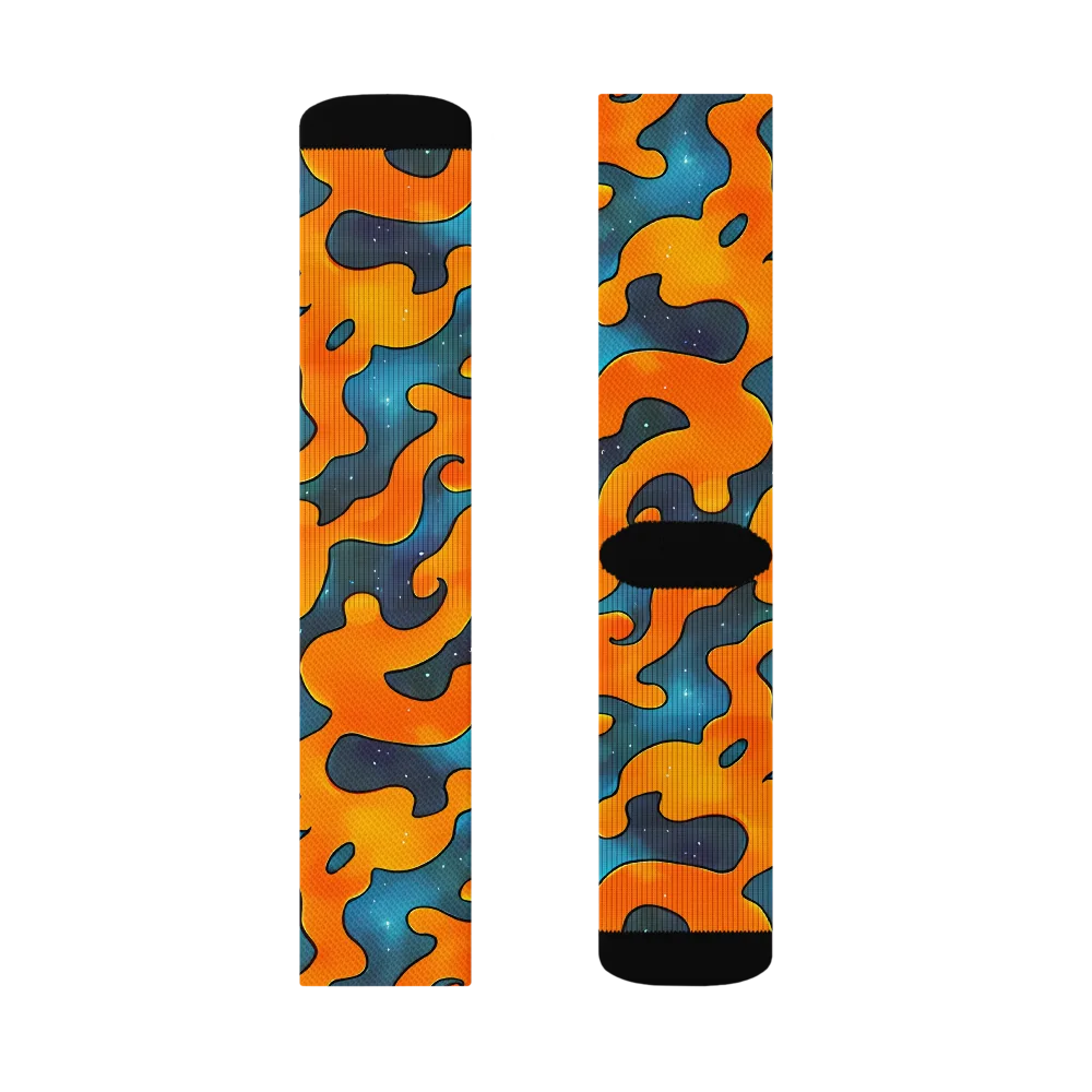 Criswell Cosmos on Socks — Right Sock