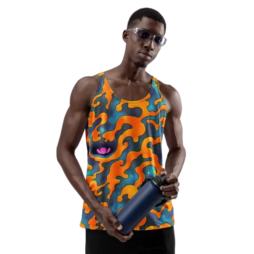 Criswell Cosmos on a Men's Tank Top