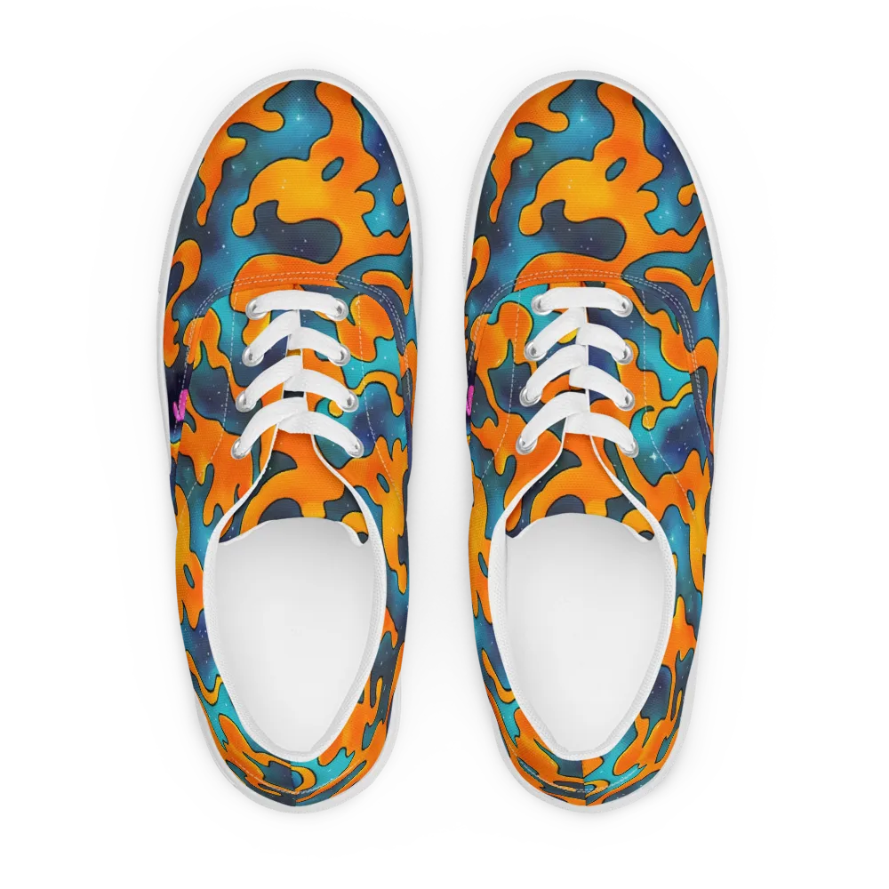Criswell Cosmos on Men's Lace-Up Canvas Shoes — Front