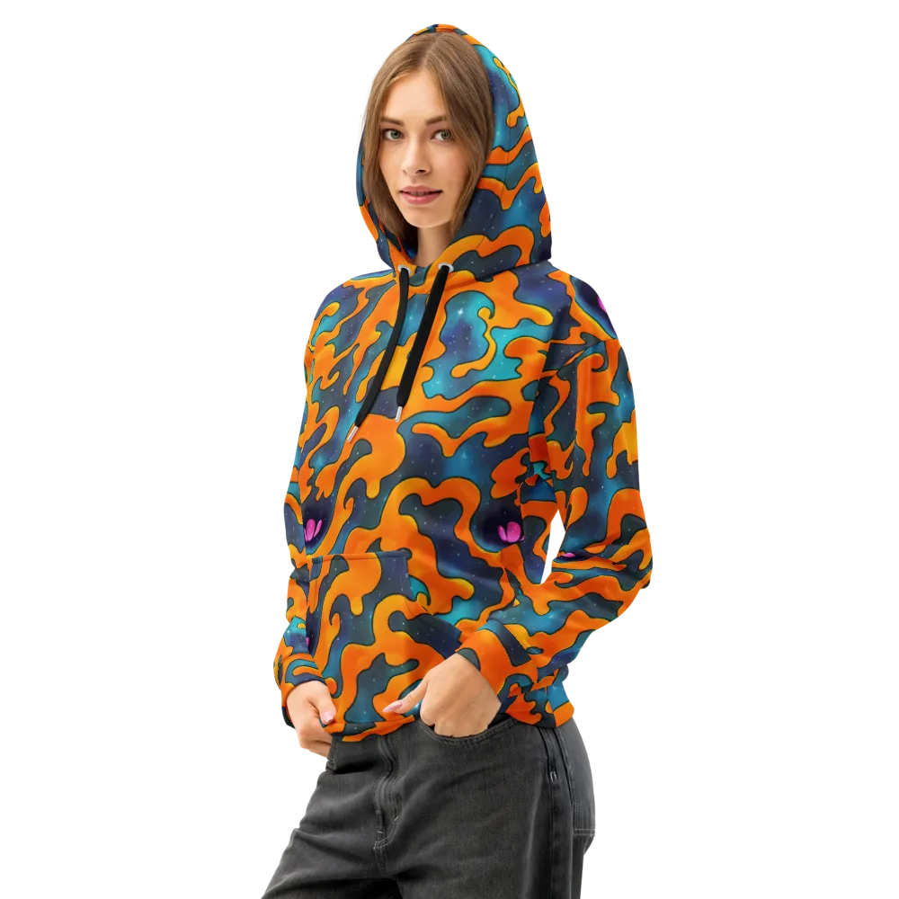 Criswell Cosmos on Cotton Hoodie — Left Front