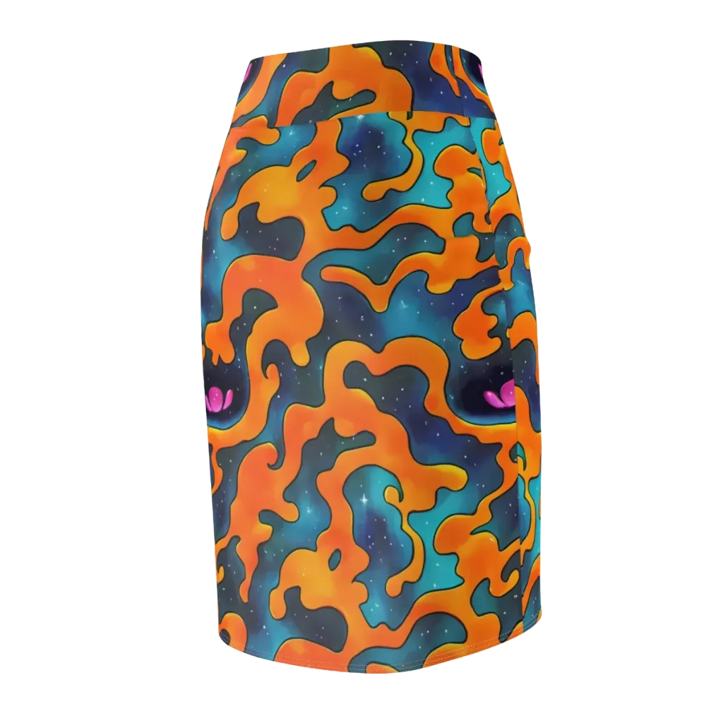 Criswell Cosmos on Pencil Skirt — Back Side