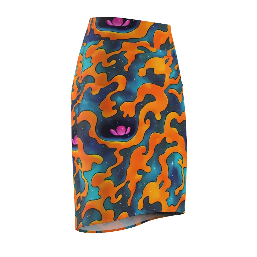 Criswell Cosmos on Pencil Skirt — Front Side