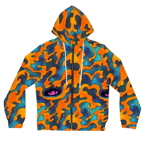 Criswell Cosmos on a Women's Full-Zip Hoodie