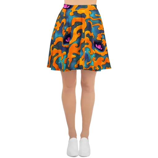 Criswell Cosmos on a Skater Skirt