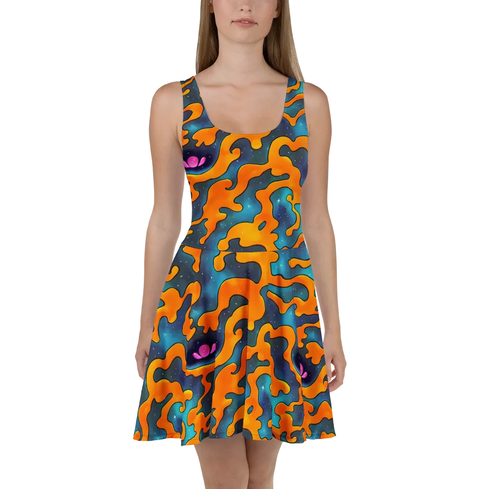 Criswell Cosmos on Skater Dress — Front