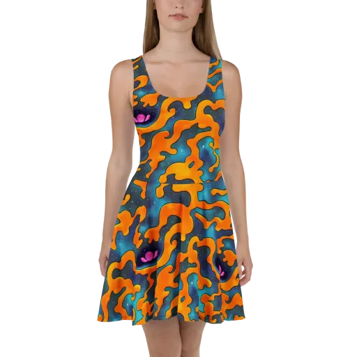 Criswell Cosmos on a Skater Dress