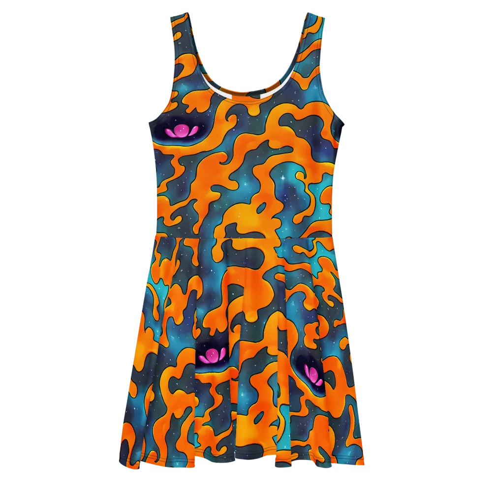 Criswell Cosmos on Skater Dress — Front