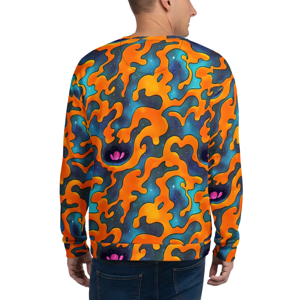 Criswell Cosmos on Sweatshirt — Back