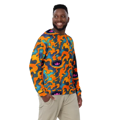 Criswell Cosmos on a Sweatshirt