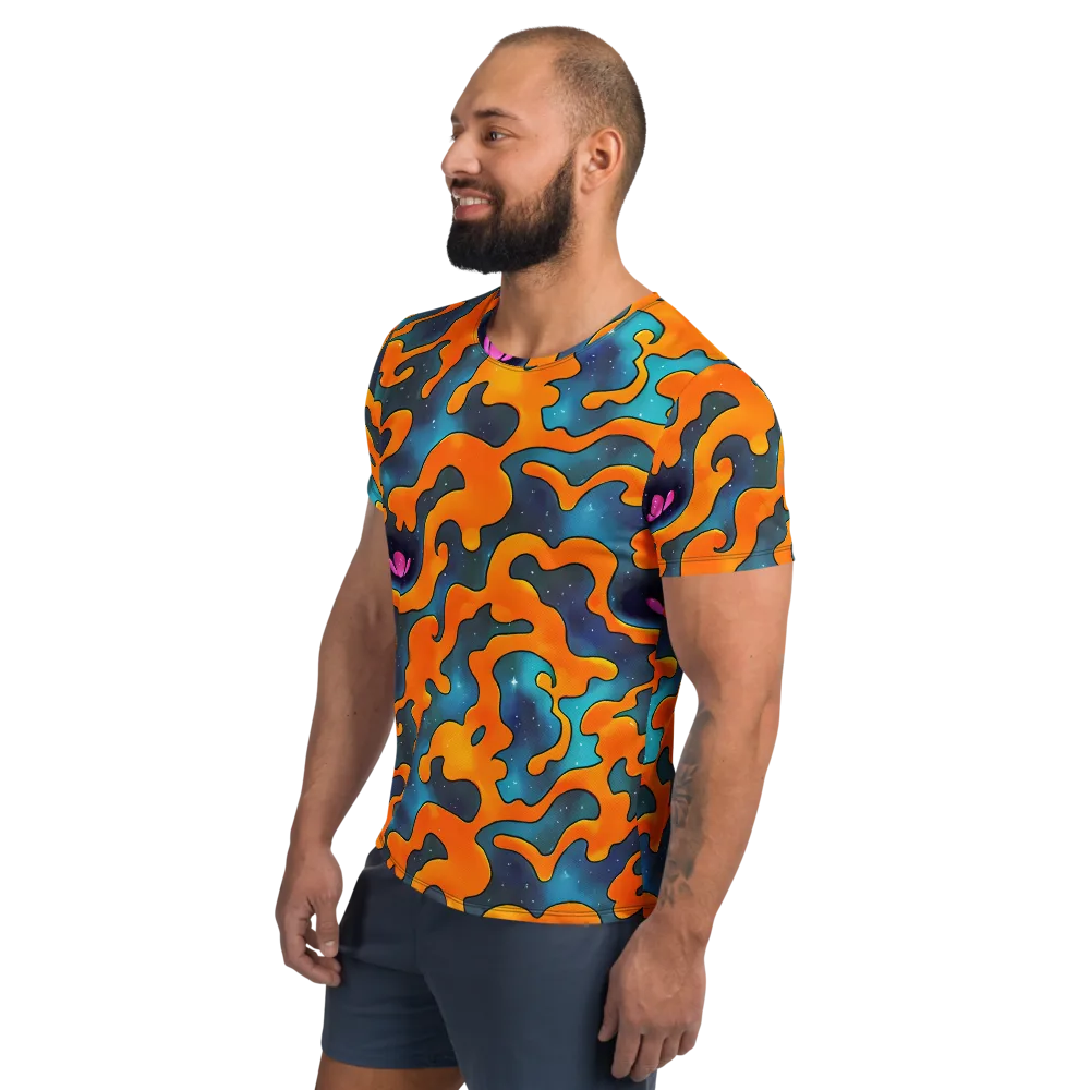 Criswell Cosmos on Men's Athletic T-Shirt — Left