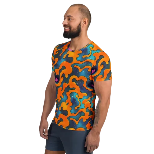Criswell Cosmos on a Men's Athletic T-Shirt