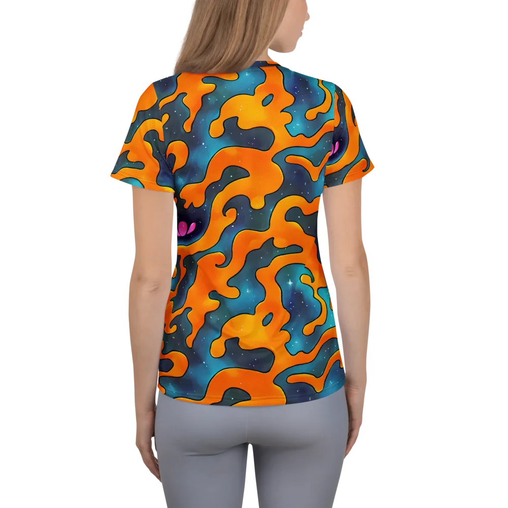 Criswell Cosmos on Women's Athletic T-Shirt — Back
