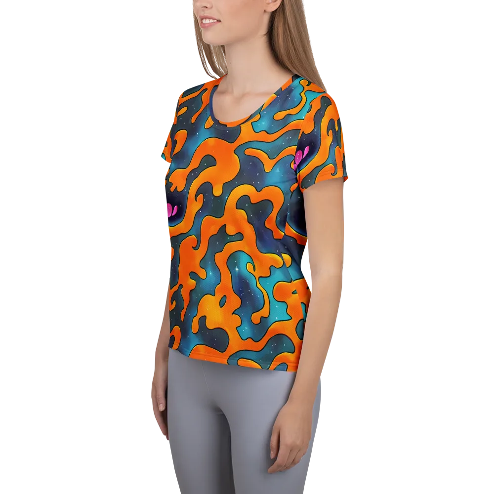 Criswell Cosmos on Women's Athletic T-Shirt — Left