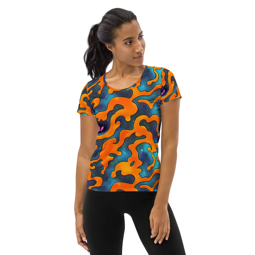 Criswell Cosmos on Women's Athletic T-Shirt — Front