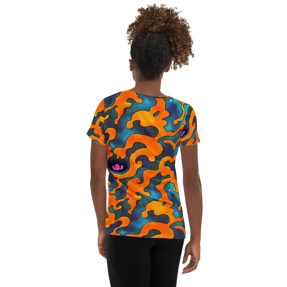 Criswell Cosmos on Women's Athletic T-Shirt — Back