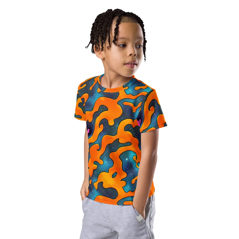 Criswell Cosmos on Kids Crew Neck T-Shirt — Left Front