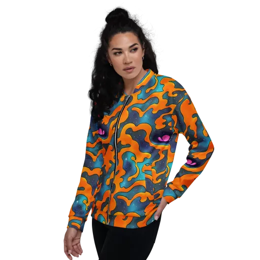 Criswell Cosmos on a Bomber Jacket